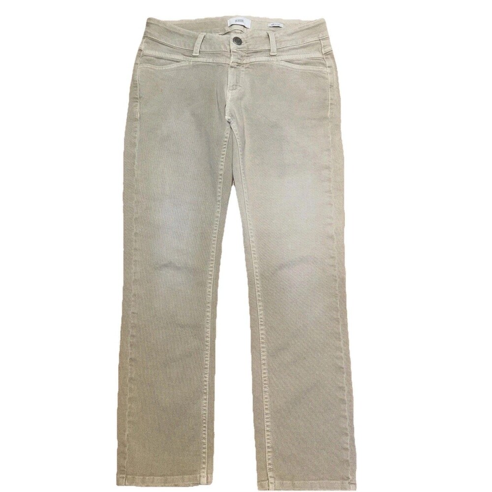 Closed x Candiani Starlet Jeans Sz 27 Tan Italian Denim Designer Classic Preppy